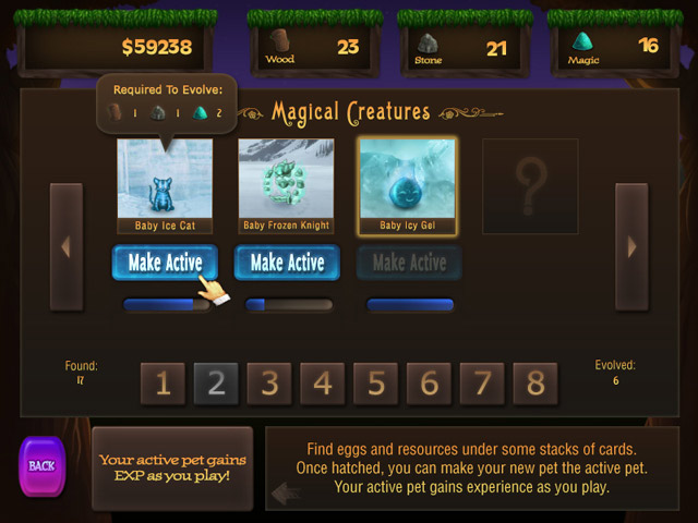 Faerie Solitaire game screenshot - 2