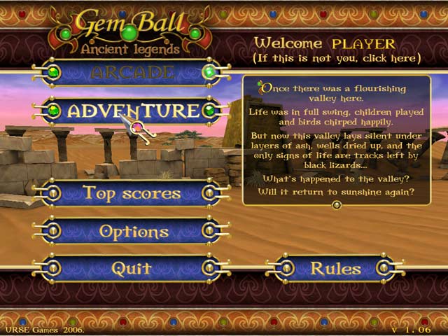 Gem Ball Ancient Legends game screenshot - 2