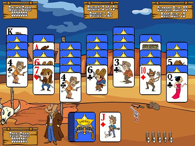 Gunslinger Solitaire game screenshot - 1